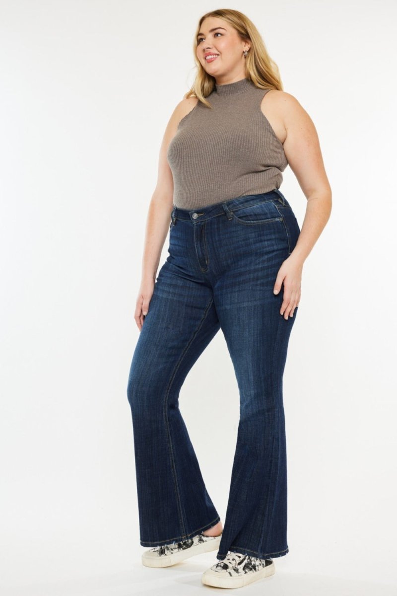 Kancan Full Size Mid Rise Flare Jeans - Bottoms Sale